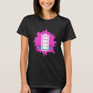 Vaporwave  Retro 1980s 1990s Otaku Battery Full T-Shirt