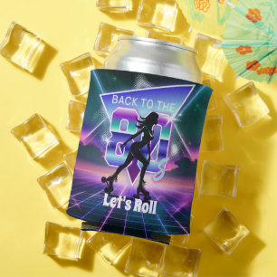 Vaporwave Roller Skate Birthday Party  Can Cooler