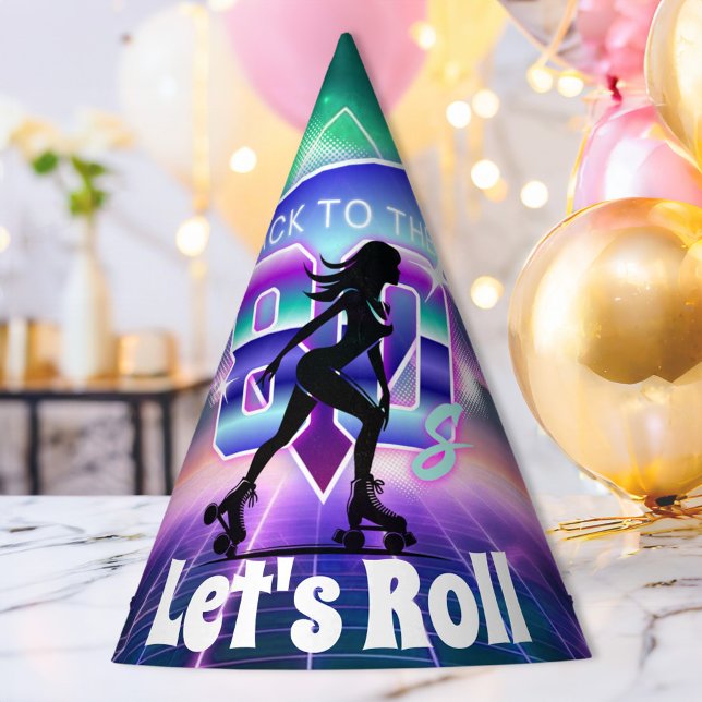 Vaporwave Roller Skate Birthday Party  Hat (Creator Uploaded)