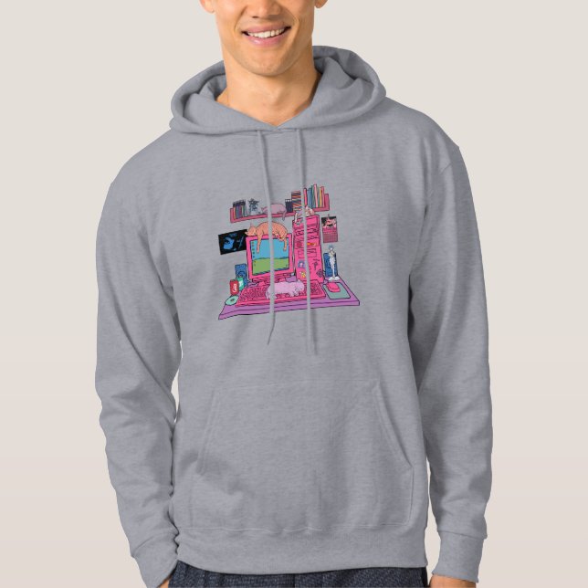 Vaporwave Room V01 Hoodie (Front)