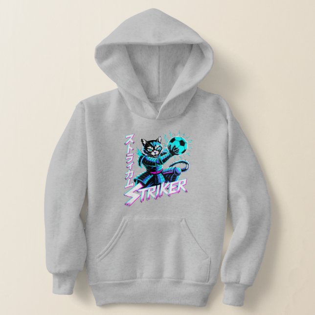Vaporwave Samurai Striker Cat For Anime Gamers (Laydown)