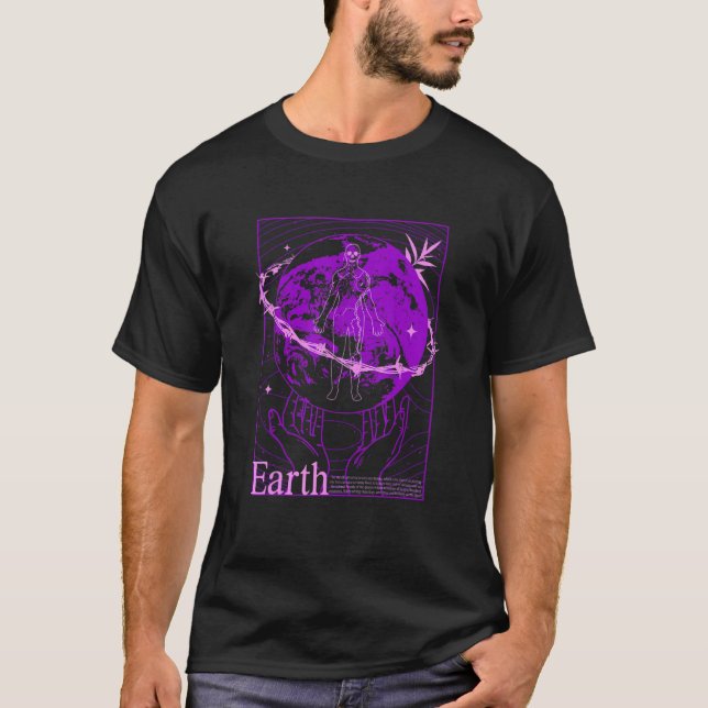Vaporwave Save Planet Earth Environment Earth Day  T-Shirt (Front)