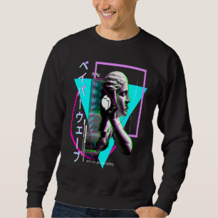 Vaporwave Statue Aesthetic Glitch Japanese Otaku Sweatshirt