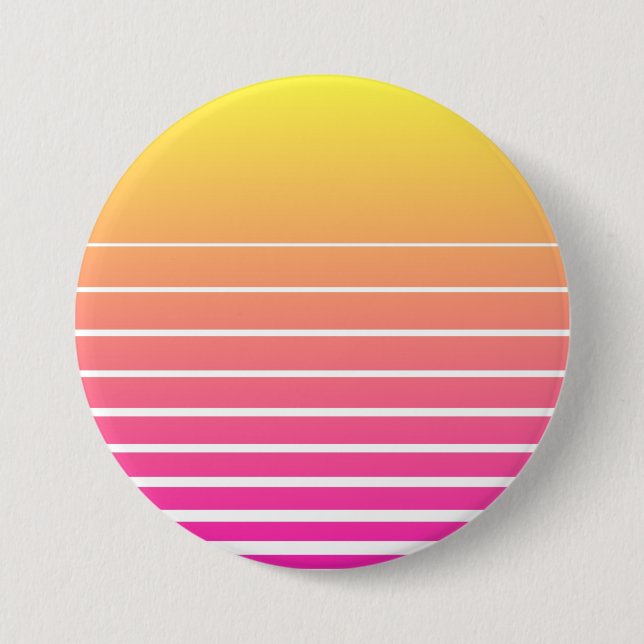 Vaporwave Sun 7.5 Cm Round Badge (Front)