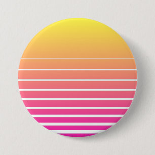 Vaporwave Sun 7.5 Cm Round Badge