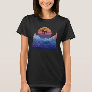 Vaporwave Sunset Aerial Air Acrobatic Aerial Yoga  T-Shirt