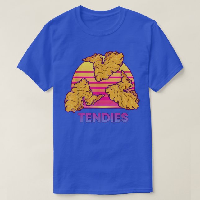 Vaporwave Tendies Chicken Tenders Japanese Kanji  T-Shirt (Design Front)