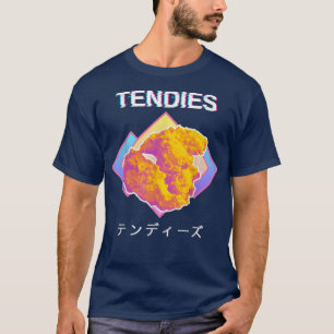 Vaporwave Tendies Chicken Tenders Japanese Kanji T-Shirt