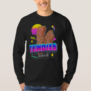 Vaporwave Tendies Chicken Tenders Japanese Kanji T-Shirt