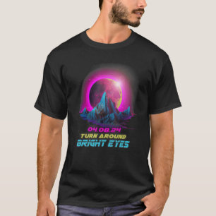 Vaporwave Total Solar Eclipse 2024 Turn Around Bri T-Shirt