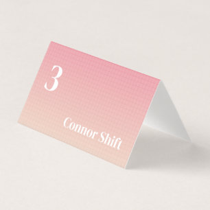 Vaporwave wedding place card
