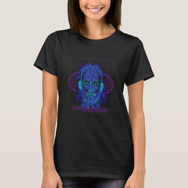 Vaporwave Zeus Ancient Greek Mythology Gods of Oly T-Shirt (Front)