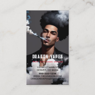 Vapour Vape Plume of Smoke Black & White Business Business Card