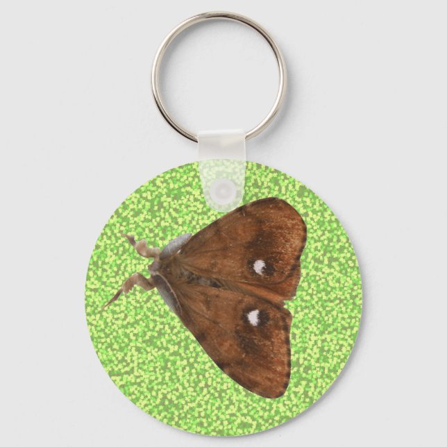 Vapourer Moth Keychain (Front)