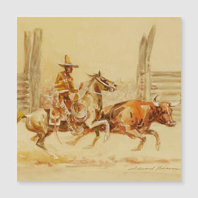 Vaquero and Steer by Edward Borein (Front)