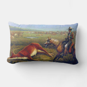 Vaquero C 1830 The Old West The Cowboy Lumbar Cushion