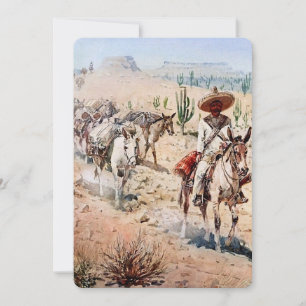 “Vaquero Pack Train” by Edward Borein Invitation