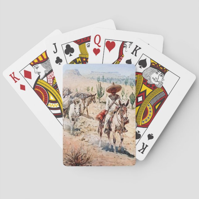 “Vaquero Pack Train” by Edward Borein Playing Cards (Back)