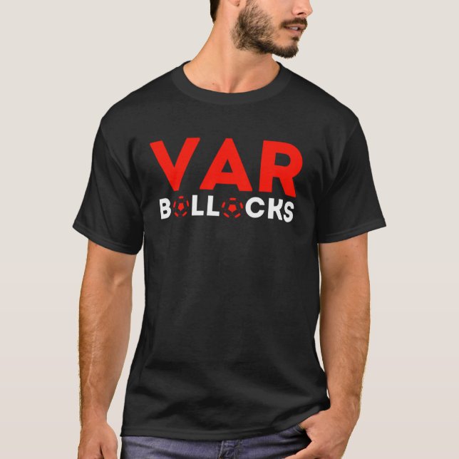 VAR [Censored] Red Football Soccer Television T-Shirt (Front)