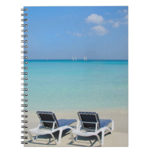 Varadero, Cuba. Sand And Beach Chairs Notebook