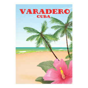 Varadero Cuban beach travel poster