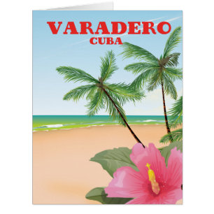 Varadero Cuban beach travel poster