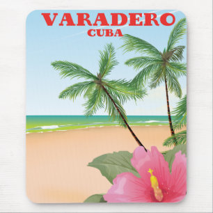 Varadero Cuban beach travel poster Mouse Pad