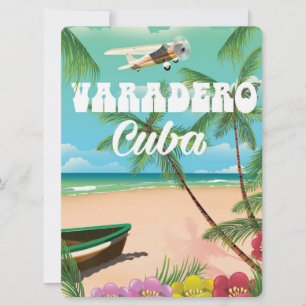 Varadero Cuban beach vacation poster Invitation