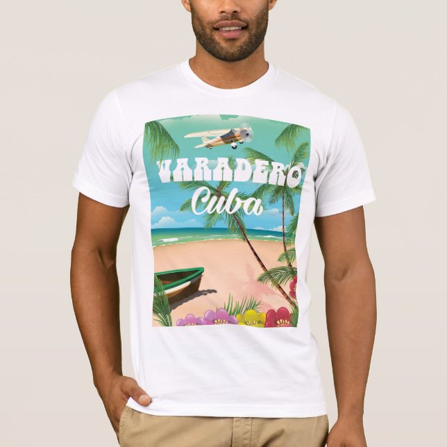 Varadero Cuban beach vacation poster T-Shirt (Front)