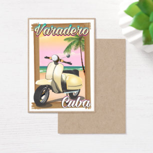 Varadero Cuban vintage scooter poster