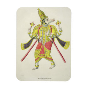 Varaha, engraved by de Marlet (colour litho) Magnet