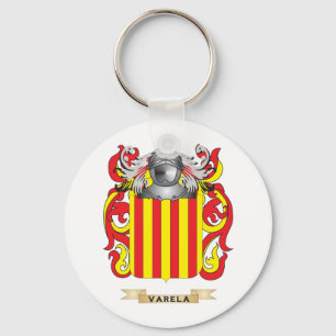 Varela Family Crest (Coat of Arms) Key Ring