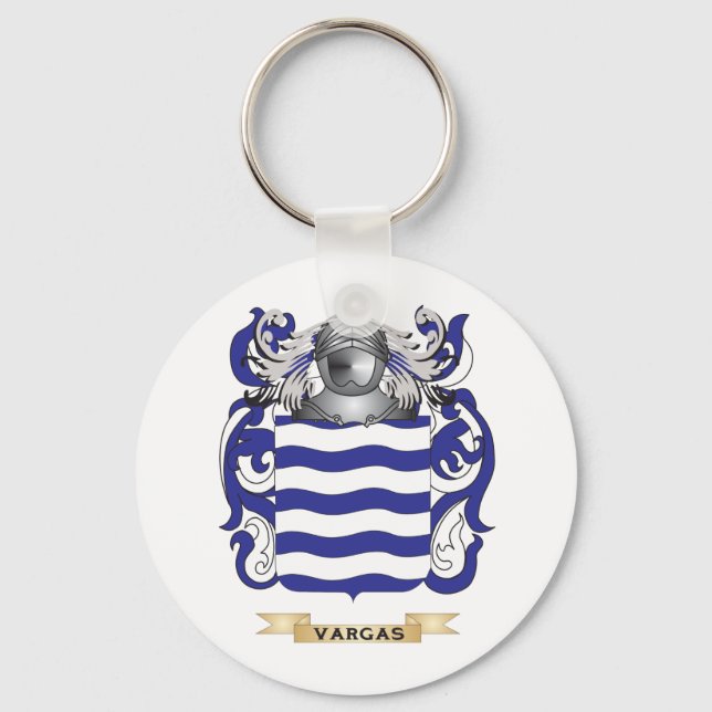 Vargas Family Crest (Coat of Arms) Key Ring (Front)