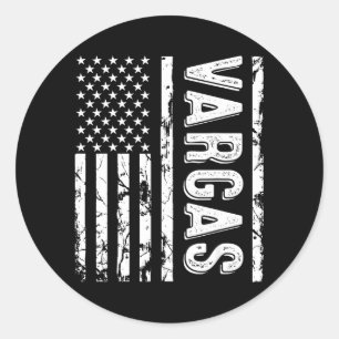 Vargas Last Name Funny Surname Team Vargas Family Classic Round Sticker