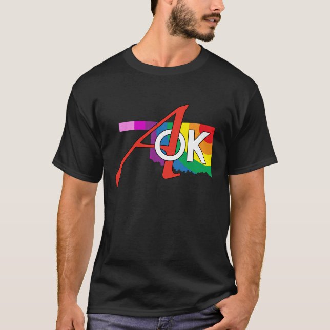 Variable Style/Colour Rainbow AOK Shirt (Front)