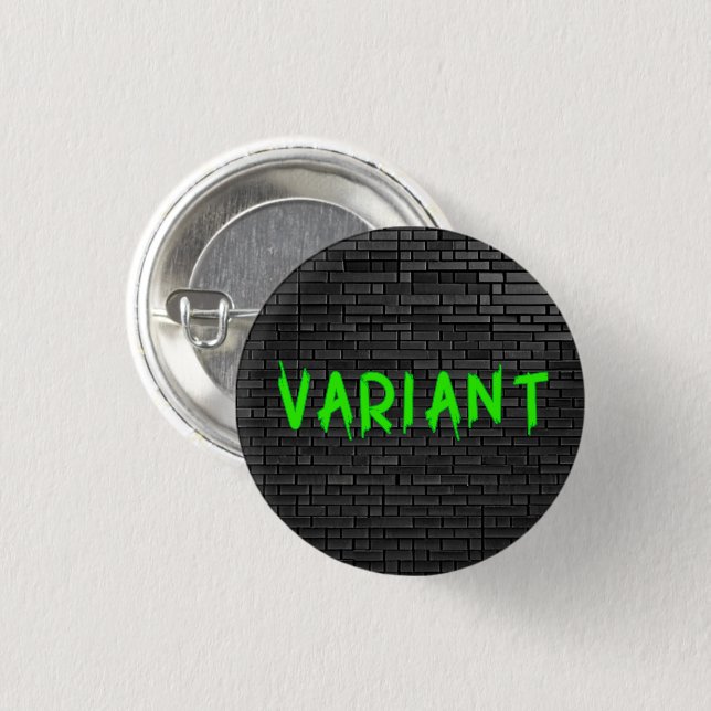 VARIANT Green Graffiti Button (Front & Back)