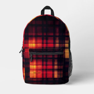 VARIANT Tartan Abstraction Warm Printed Backpack