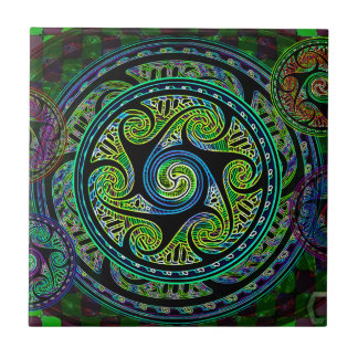 Variated Spheres Vibrant Celtic Knot Tile