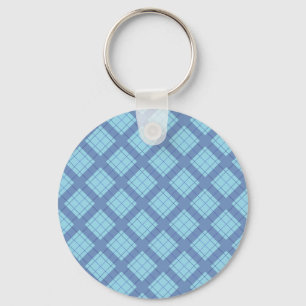 Variation Blue Plaid Keychain