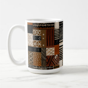 Variations of African motifs in earth tones Coffee Mug