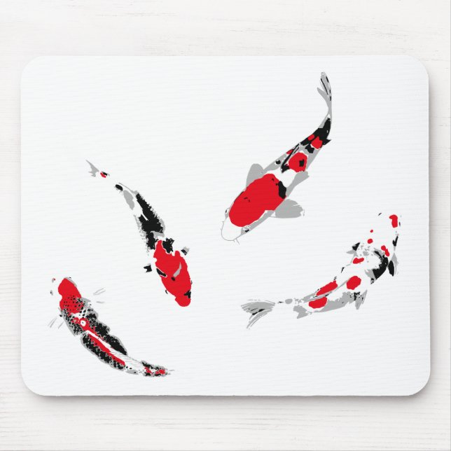 Varicolored carps mouse pad (Front)