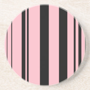 Varied Stripes/Pink Black Coaster