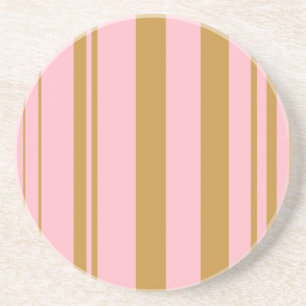 Varied Stripes/Pink & Ochre Coaster