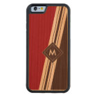 Varied Width Stripes Monogram Wood iPhone