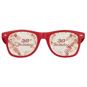 Variegated autumn floral rusty ivory blush sage retro sunglasses