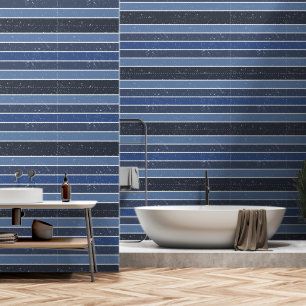 Variegated Blue Stripes Wallpaper
