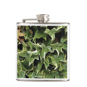 Variegated Ivy Realistic Artistic Style Hip Flask