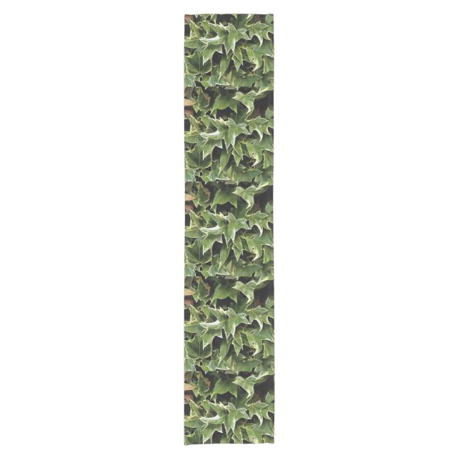 Variegated Ivy Realistic Artistic Style Short Table Runner (Front)