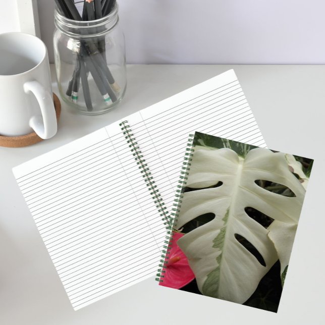 Variegated Monstera Leaf Botanical Notebook (In Situ)