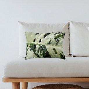 Variegated Monstera Plant Floral Decorative Cushion